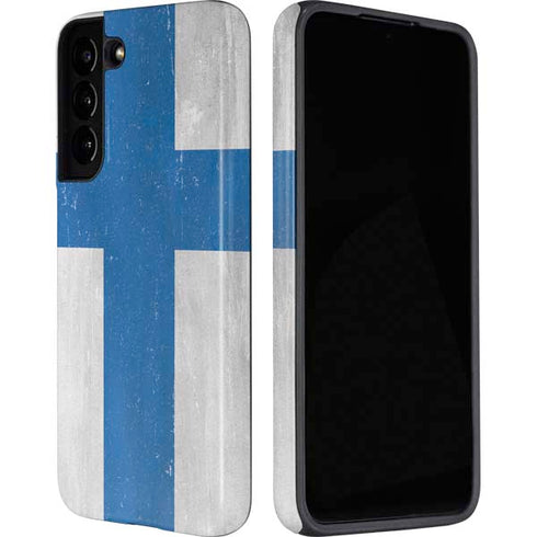 Finland Flag Distressed Galaxy S22 Plus Pro Case